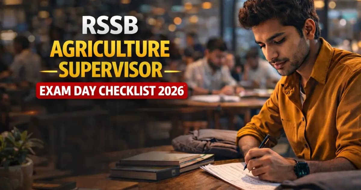 RSSB Agriculture Supervisor 2026 Exam Day Checklist — Must Carry