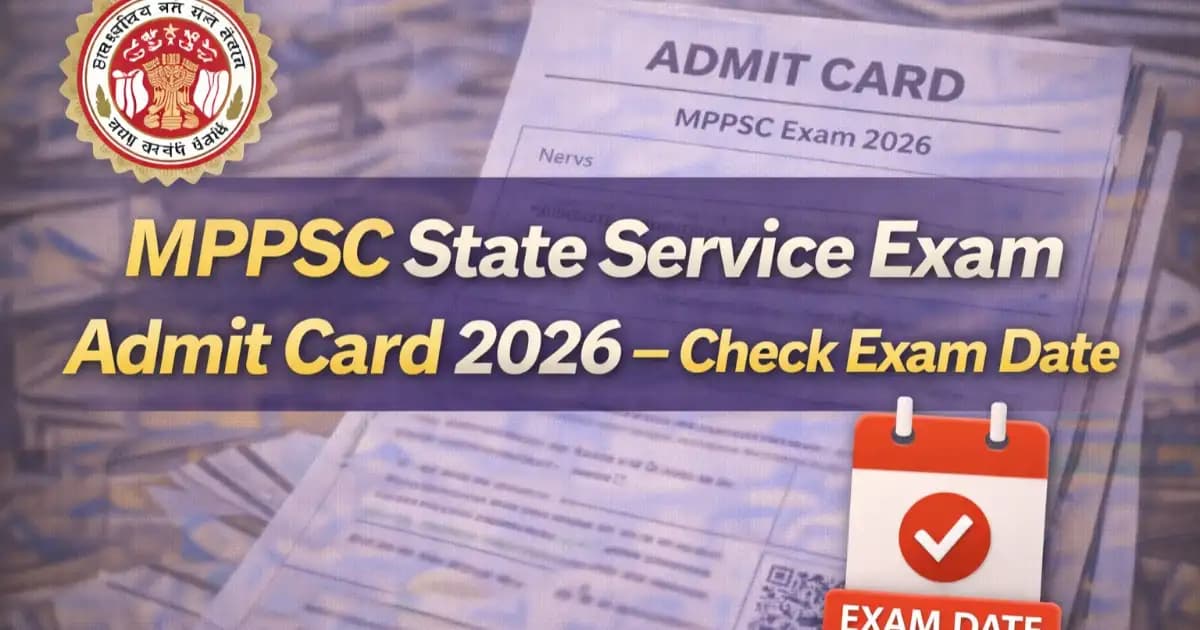 MPPSC State Service Exam Admit Card 2026 Released– Check MPPSC SSE Exam Date | Sarkari Rank