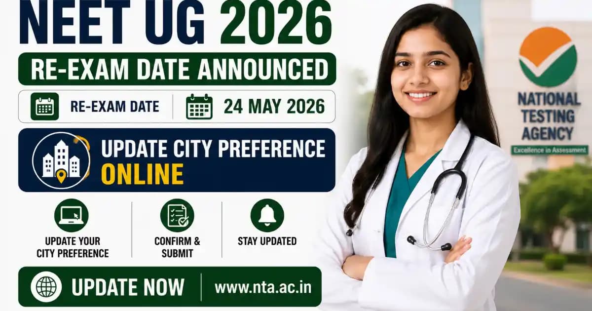 NEET UG 2026 Re-Exam Date Announced – Update City Preference Online
