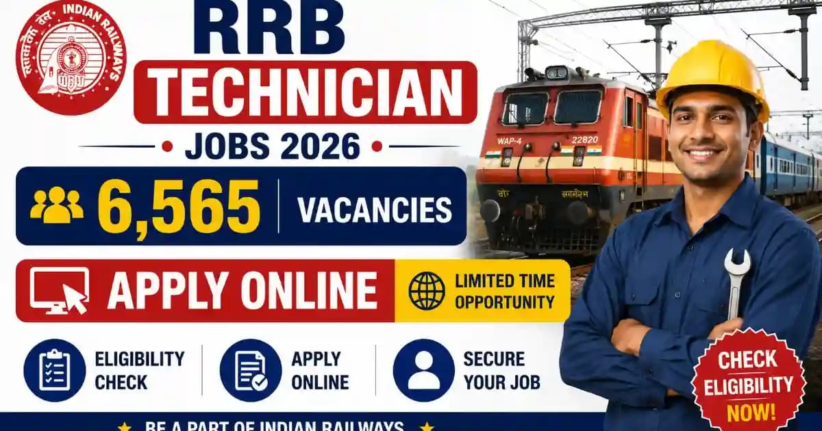 RRB Technician Recruitment 2026 – Apply Online for 6,565 Posts (CEN 02/2026) | Exam Khiladi