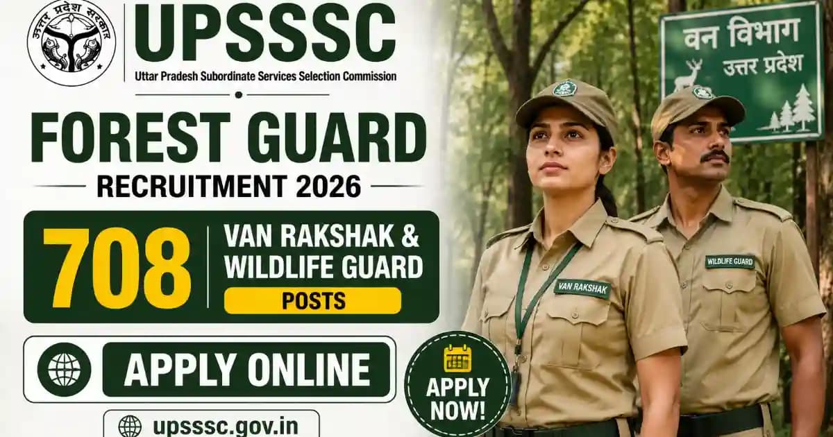 UPSSSC Forest Guard Recruitment 2026 – Apply Online for 708 Van Rakshak & Wildlife Guard Posts | Exam Khiladi