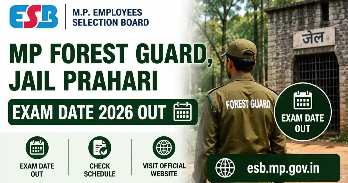 MPESB Forest Guard & Jail Prahari Exam Date 2026 – Download Schedule