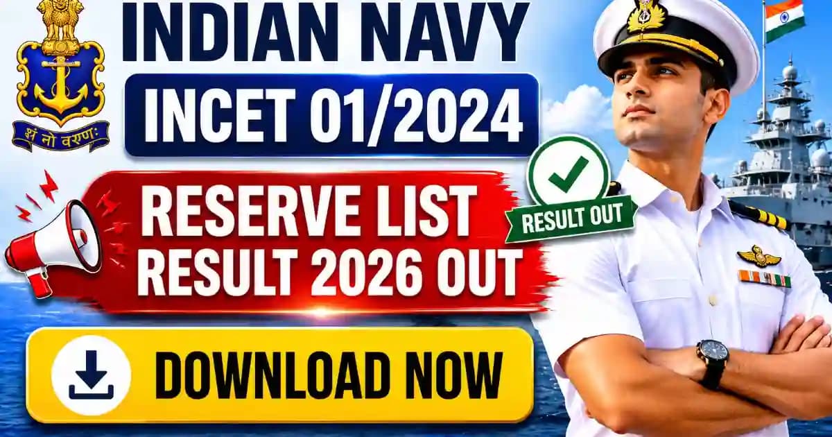 Indian Navy INCET 01/2024 Result 2026