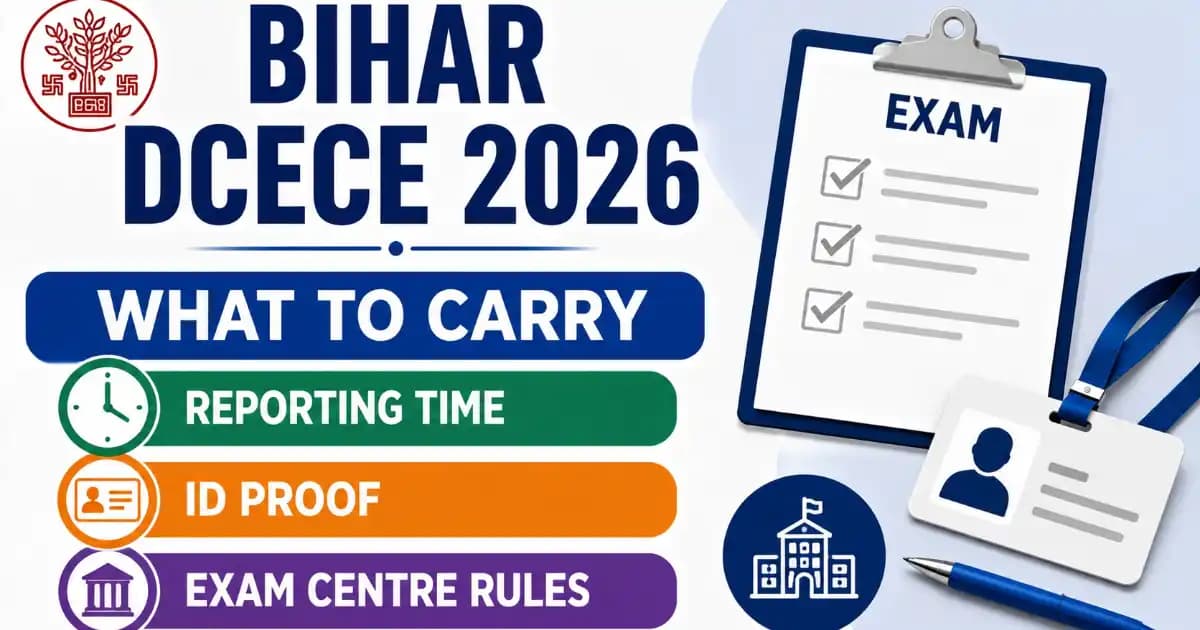 Bihar DCECE 2026 – What to Carry, Reporting Time, ID Proof & Exam Centre Rules