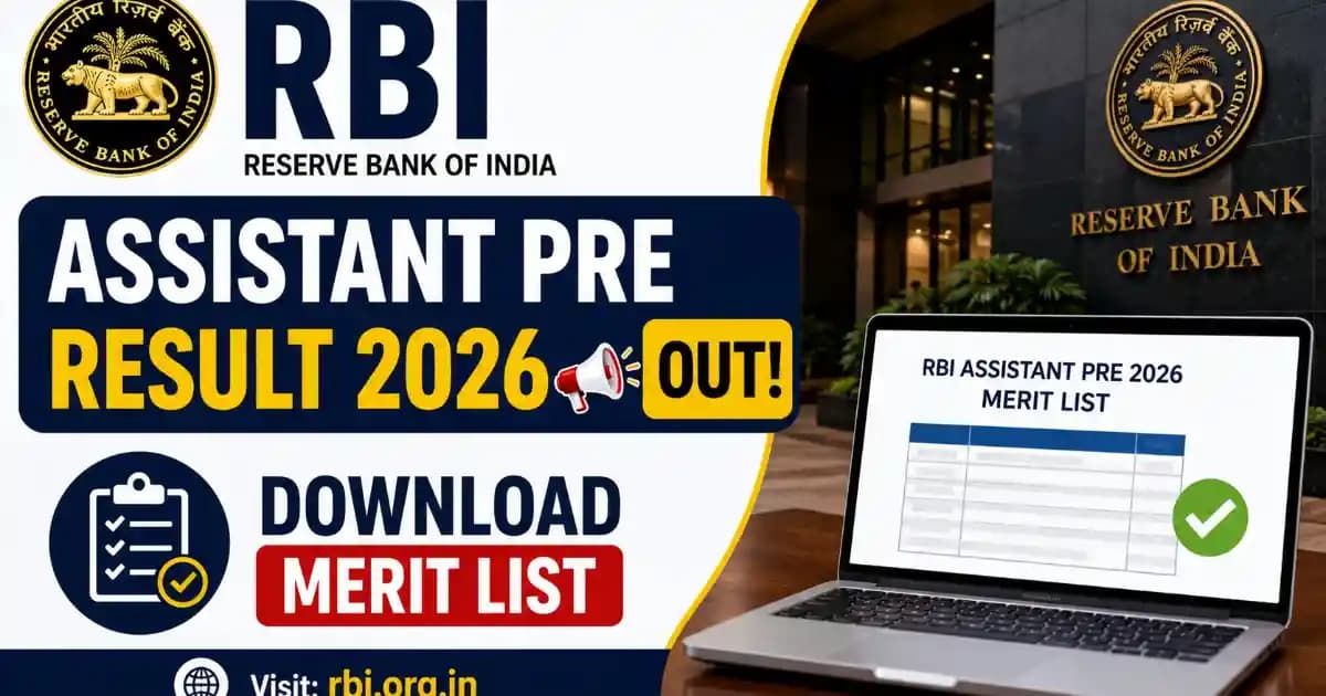 RBI Assistant Pre Result 2026 Declared – Download Merit List PDF