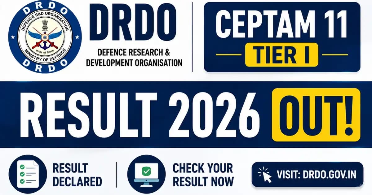 DRDO CEPTAM 11 Tier I Result 2026 Declared – Download Merit List