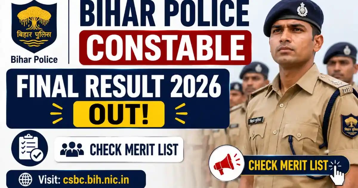 Bihar Police Constable Final Result 2026 Download