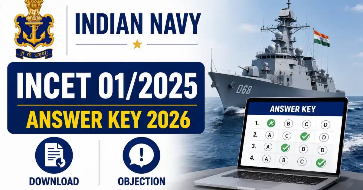 Indian Navy INCET 01/2025 Answer Key 2026 Out – Download PDF & Raise Objection