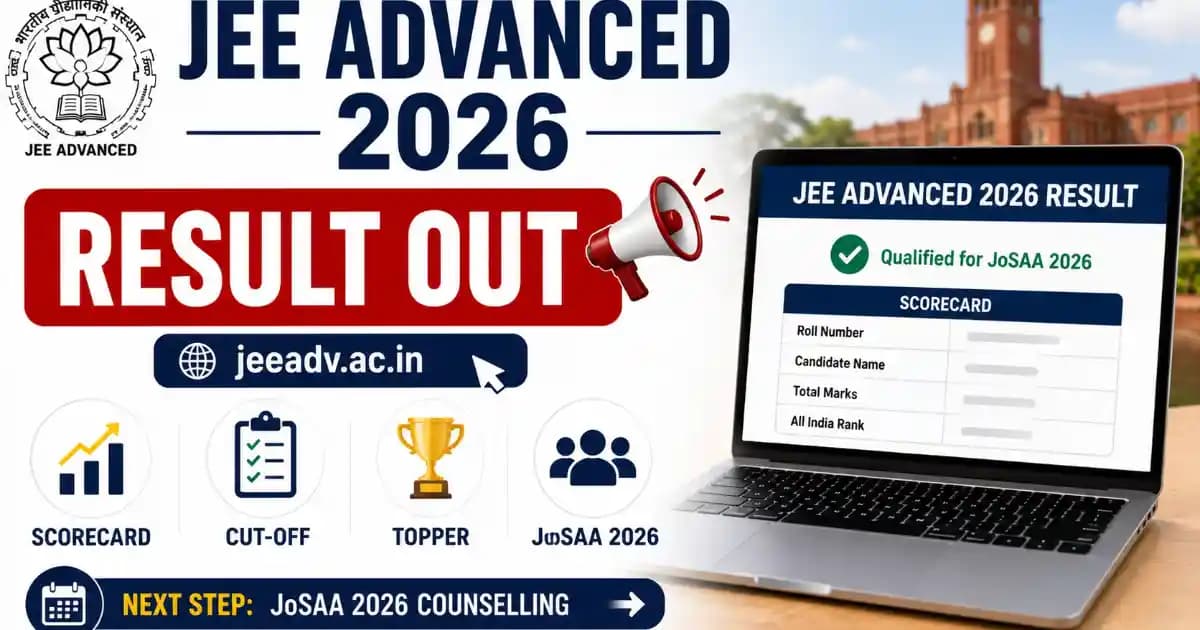 JEE Advanced 2026 Result OUT – Download Scorecard at jeeadv.ac.in
