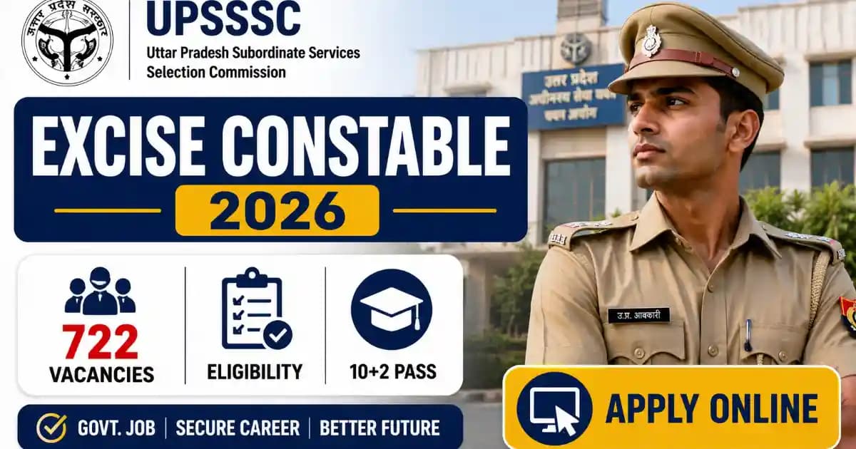 UPSSSC Excise Constable Recruitment 2026 – Apply Online for 722 Posts
