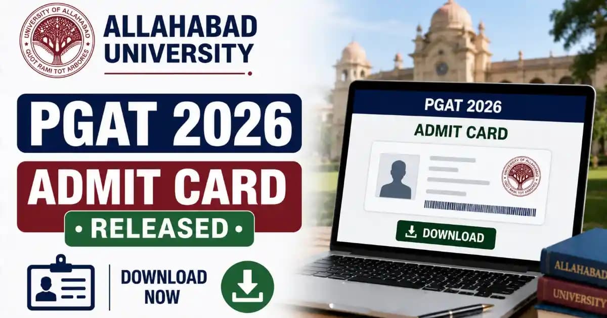 Allahabad University AU PGAT Admit Card 2026 Released