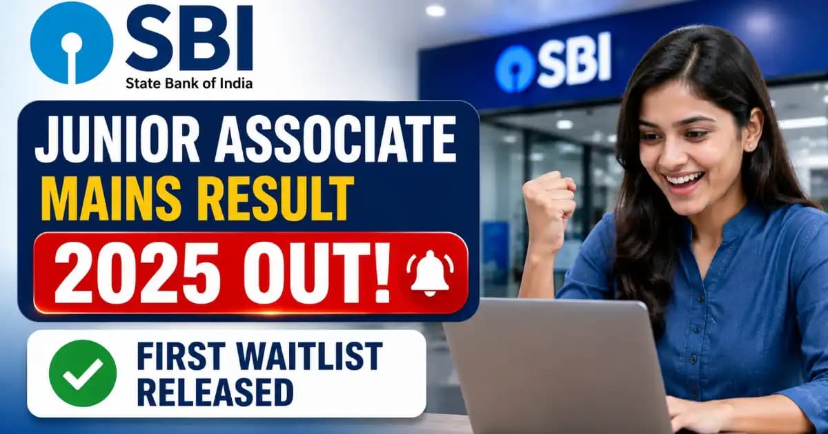 SBI Junior Associate Mains Result First Waitlist 2025