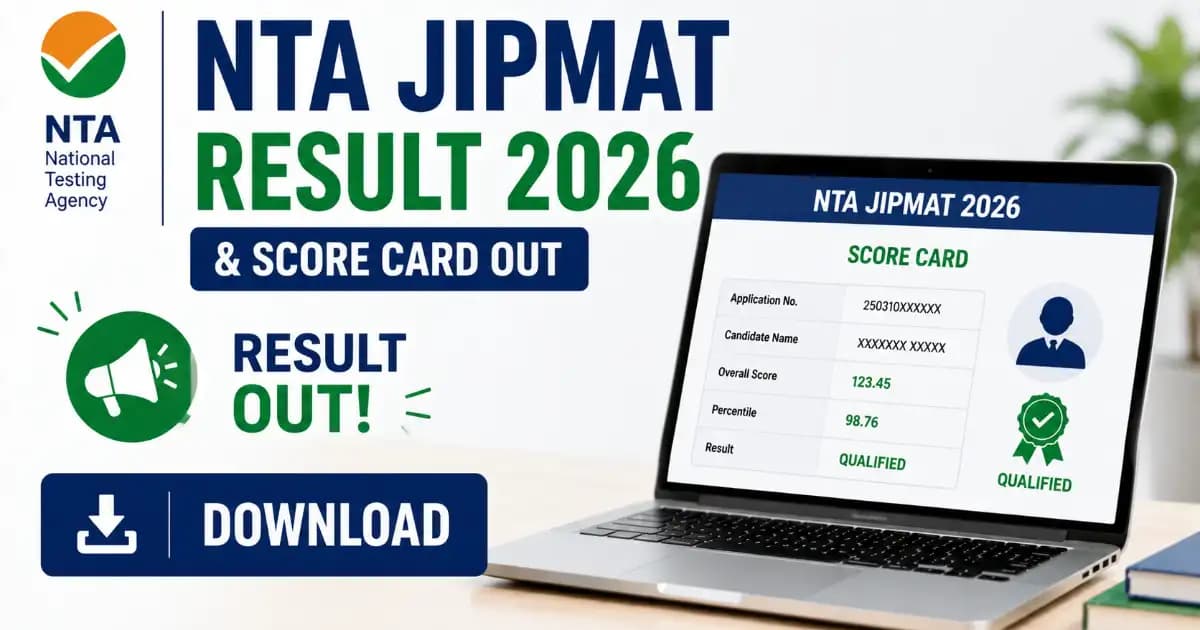 NTA JIPMAT 2026 Result Declared – Download Score Card