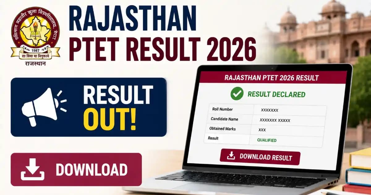 Rajasthan PTET 2026 Result and Score Card Download