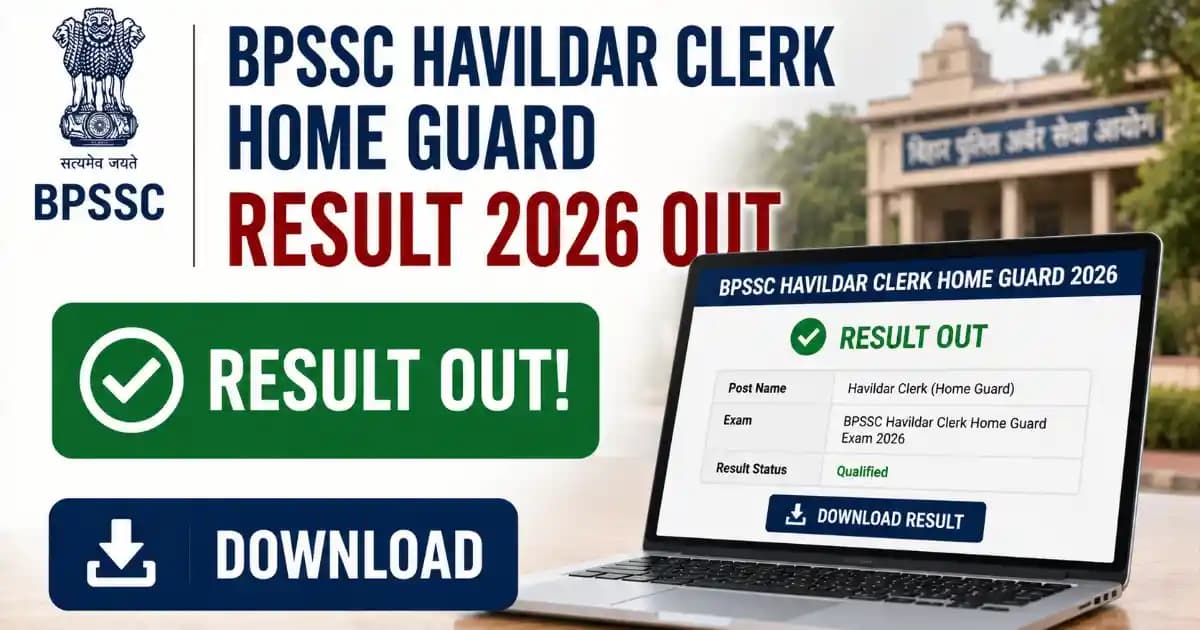 BPSSC Havildar Clerk (Home Guard) Result 2026 Declared (Advt No 01/2026)
