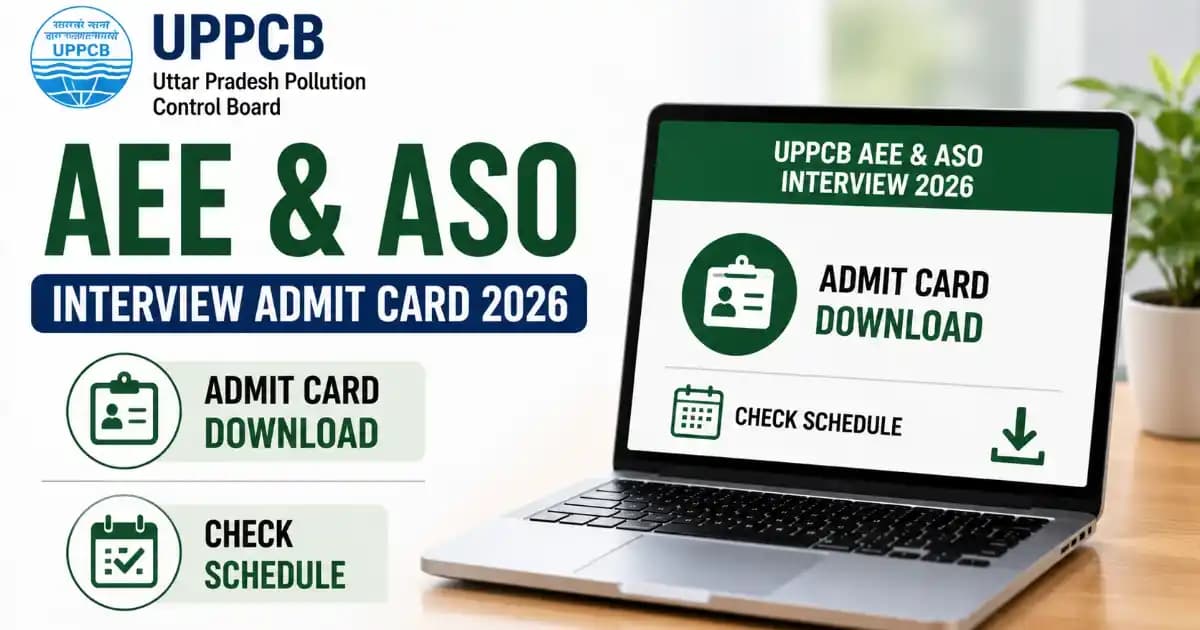 UPPCB AEE and ASO Interview Admit Card 2026 Download