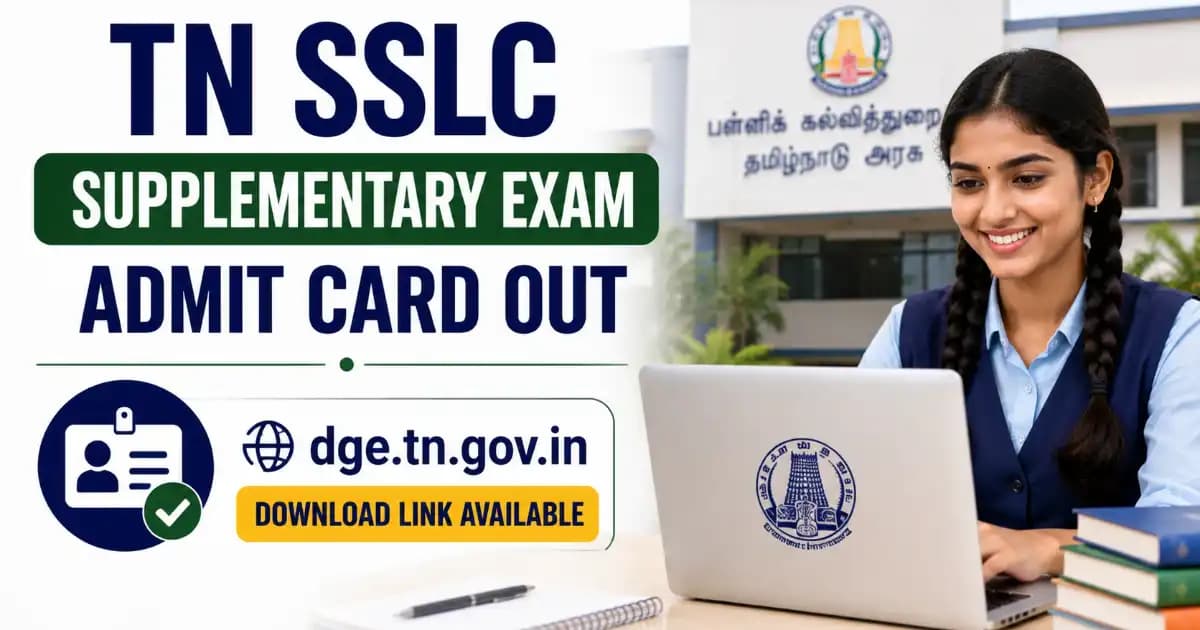 TN SSLC Supplementary Hall Ticket 2026 Out