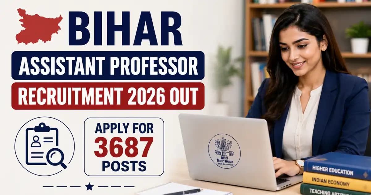 Bihar Assistant Professor Recruitment 2026 – Apply Online for 3687 Posts
