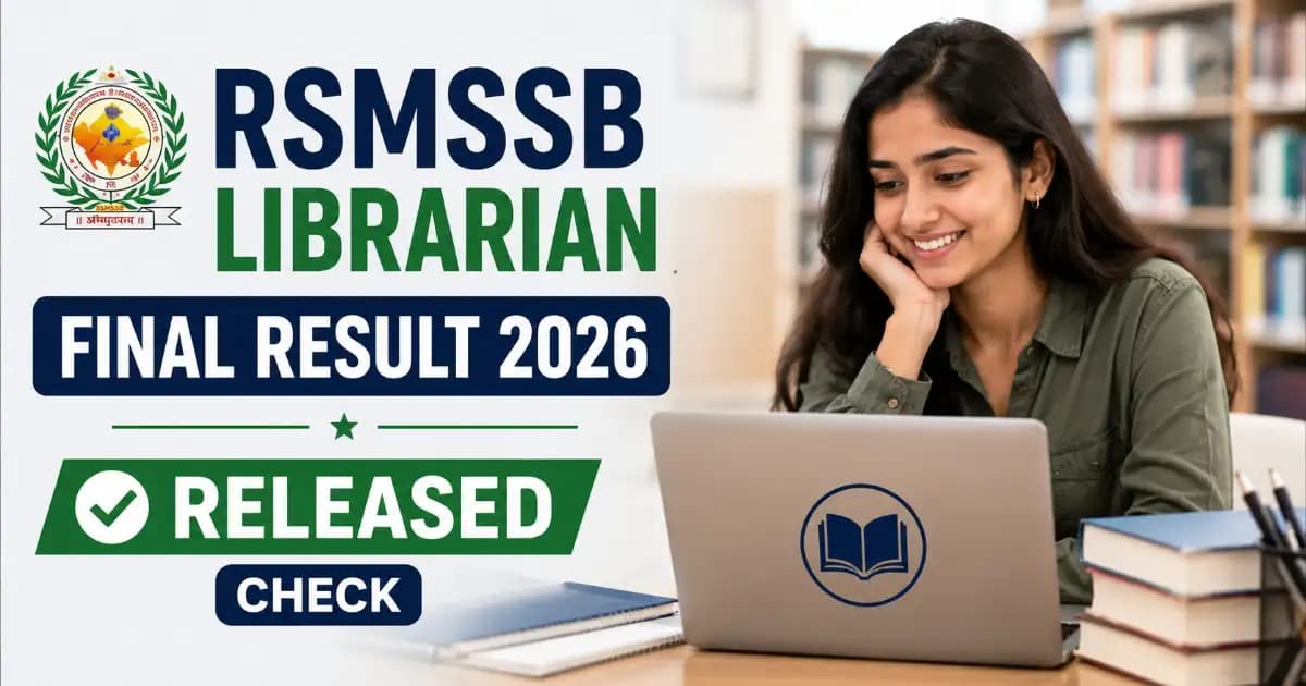 RSMSSB Librarian Grade III Final Result 2026