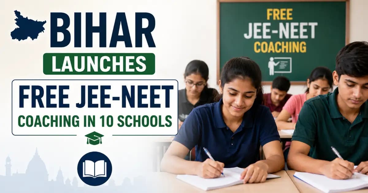 Bihar Launches Free JEE-NEET Coaching in 10 Schools Today | Exam Khiladi
