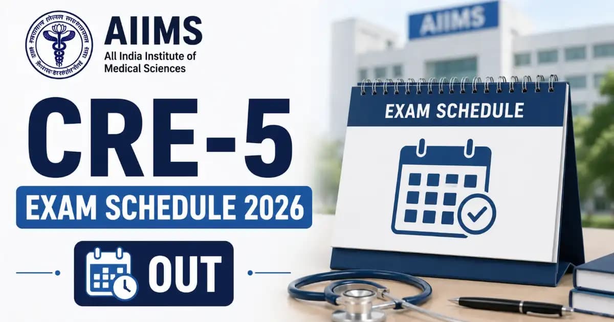 AIIMS Common Recruitment Exam (CRE-5) 2026 – Exam Schedule Released