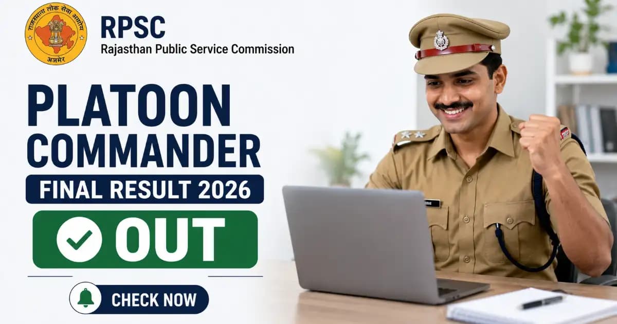 RPSC Platoon Commander Final Result 2026 Out – Check Merit List & Cut Off