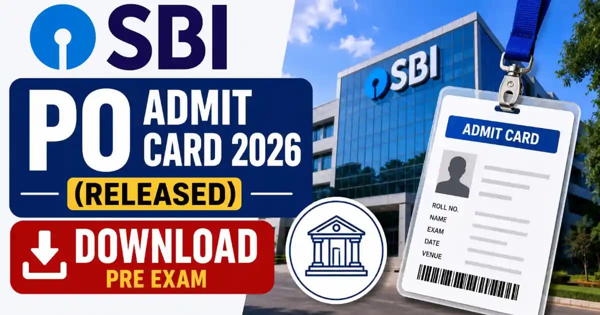 SBI PO Admit Card 2026 Out – Download Phase I Pre Hall Ticket | Exam Khiladi
