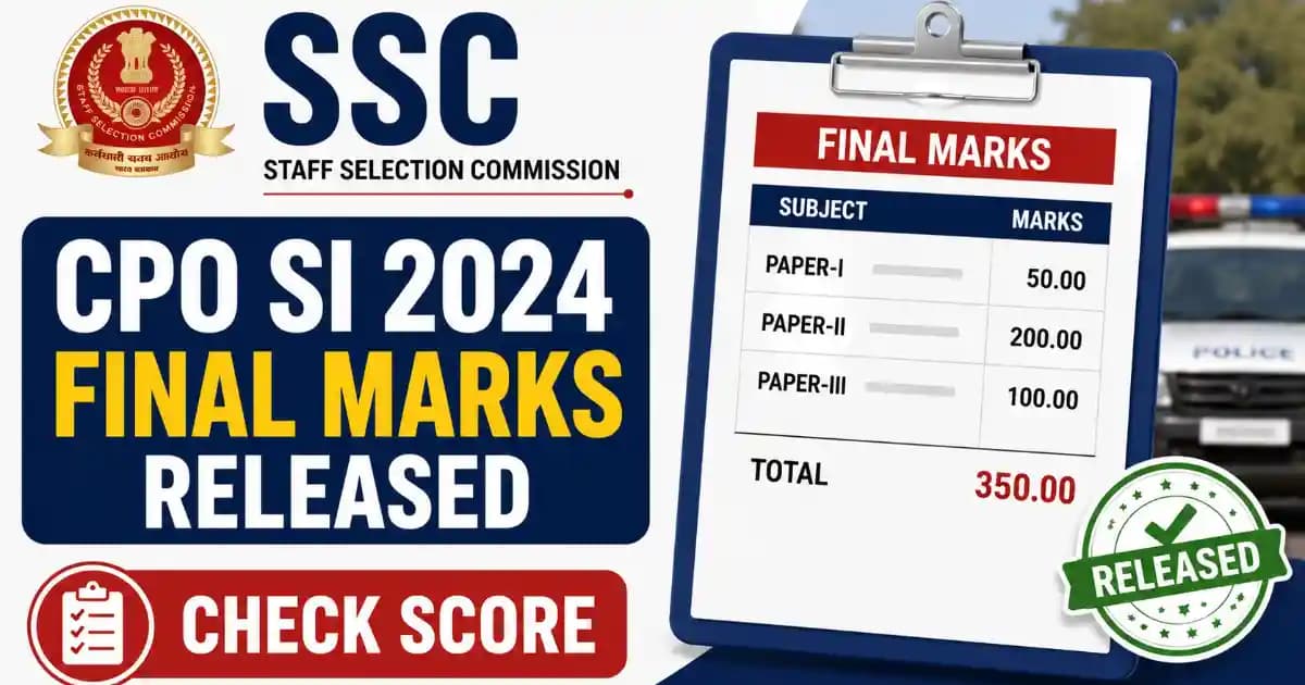 SSC CPO SI 2024 Final Marks Released – Check Score for 4187 Posts | Exam Khiladi