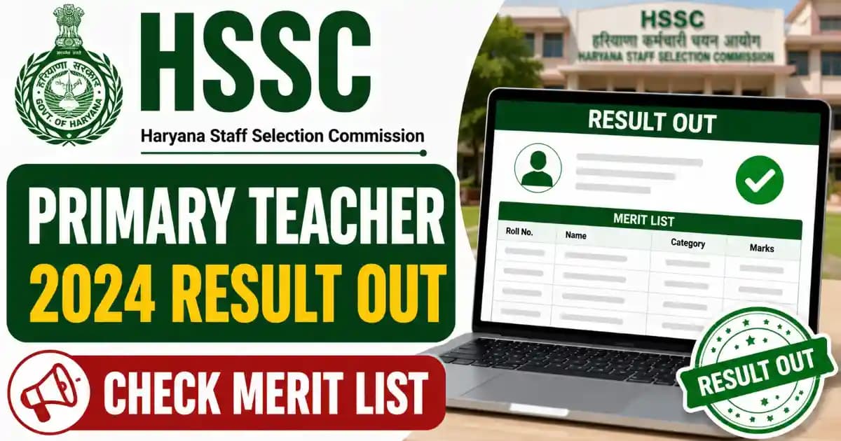 HSSC Primary Teacher PRT Result 2026 Out – Check Marks for 1456 Posts