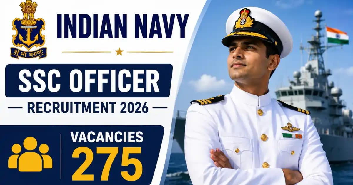 Indian Navy SSC Officer Recruitment 2026 – Apply Online for 275 Posts (June 2027 Course) | Exam Khiladi