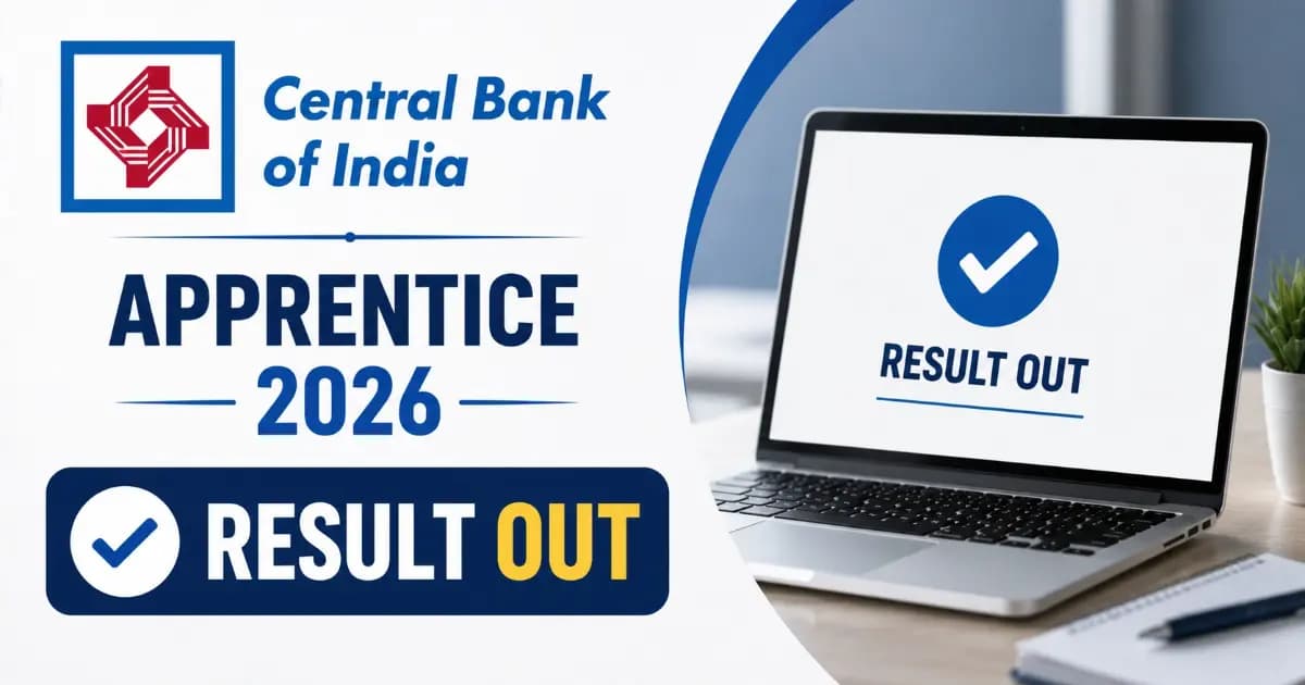 Central Bank of India (CBI) Apprentice Result 2026 Out – Check Merit List
