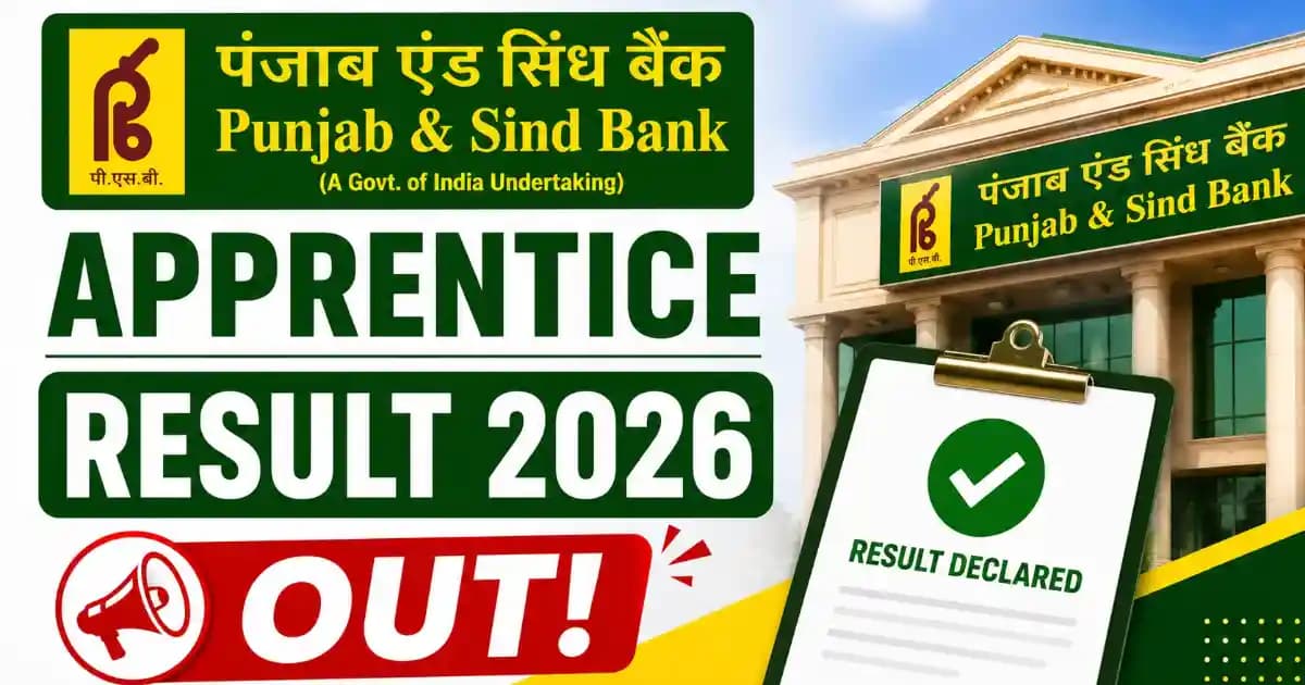 Punjab and Sind Bank Apprentice Result 2026 Out – Download Merit List PDF
