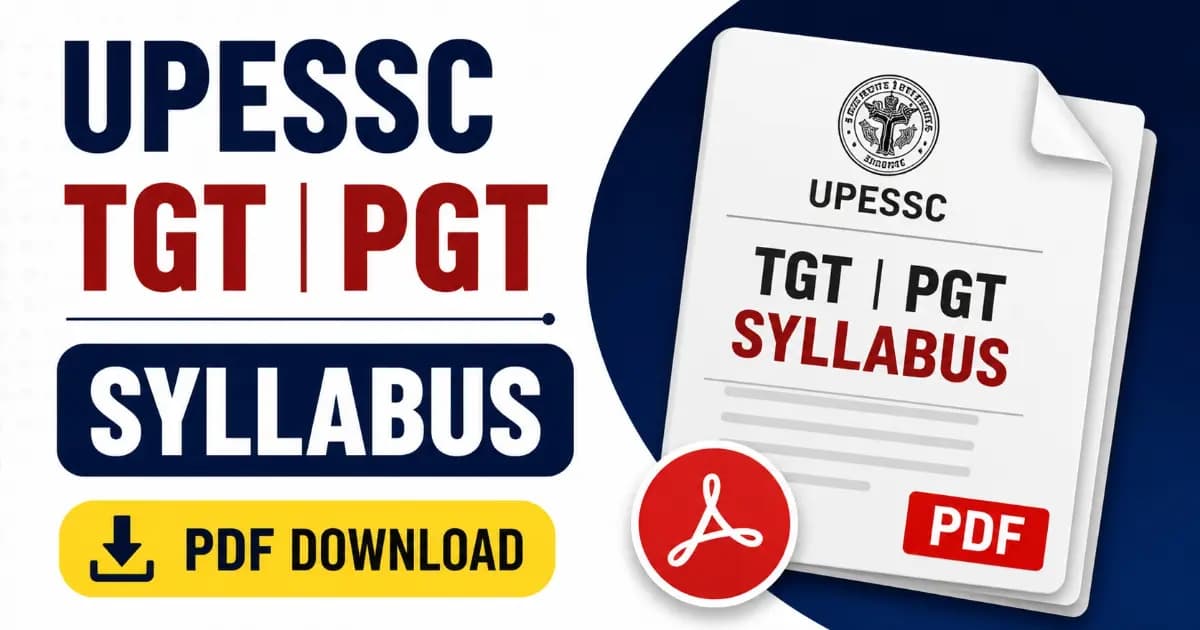 UP TGT PGT Teacher Syllabus 2026 – Subject-Wise PDF Download | Exam Khiladi