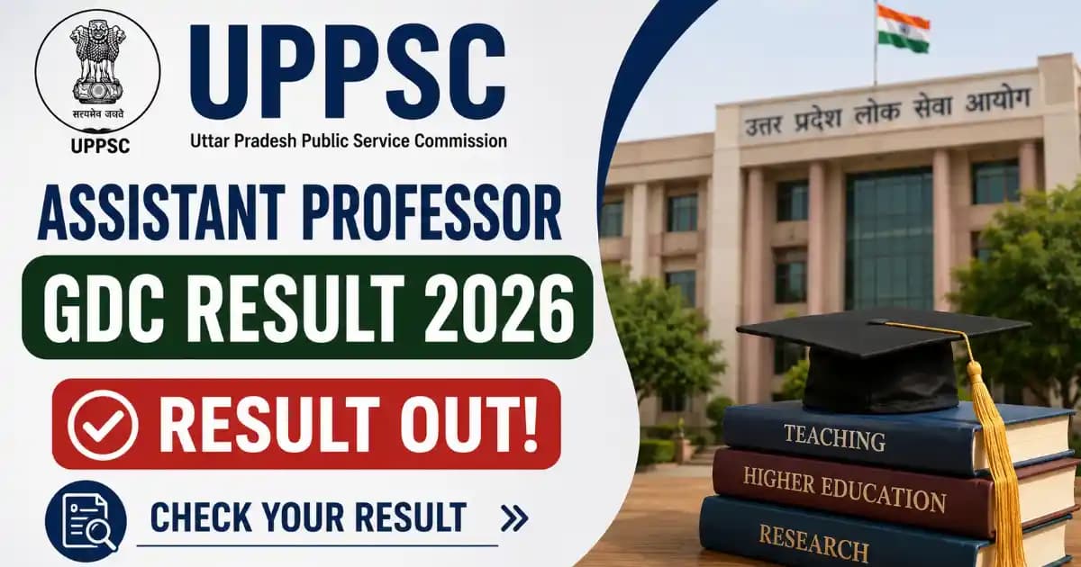 UPPSC Assistant Professor GDC Result 2026 Out – Download Merit List PDF