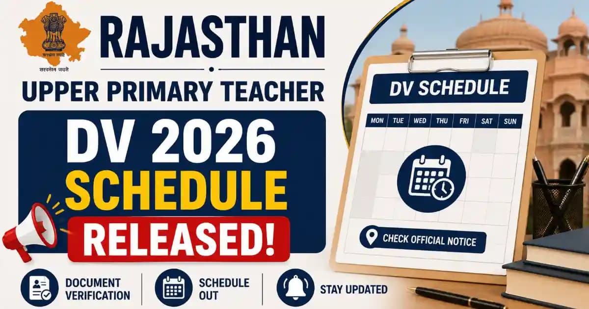 RSSB Upper Primary Teacher DV Schedule 2026 Out – Check Details