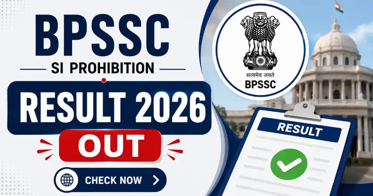BPSSC SI Prohibition 2026 Prelims Result – Download Merit List PDF