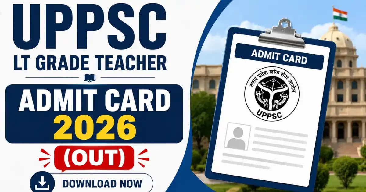 UPPSC Assistant Grade LT Grade Teacher Recruitment 2025 Admit Card Computer Science Subject 2026