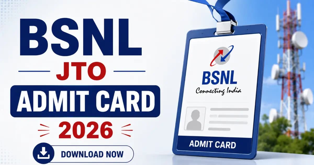 BSNL Junior Telecom Officer JTO Recruitment 2026 – Check Exam City | Exam Khiladi