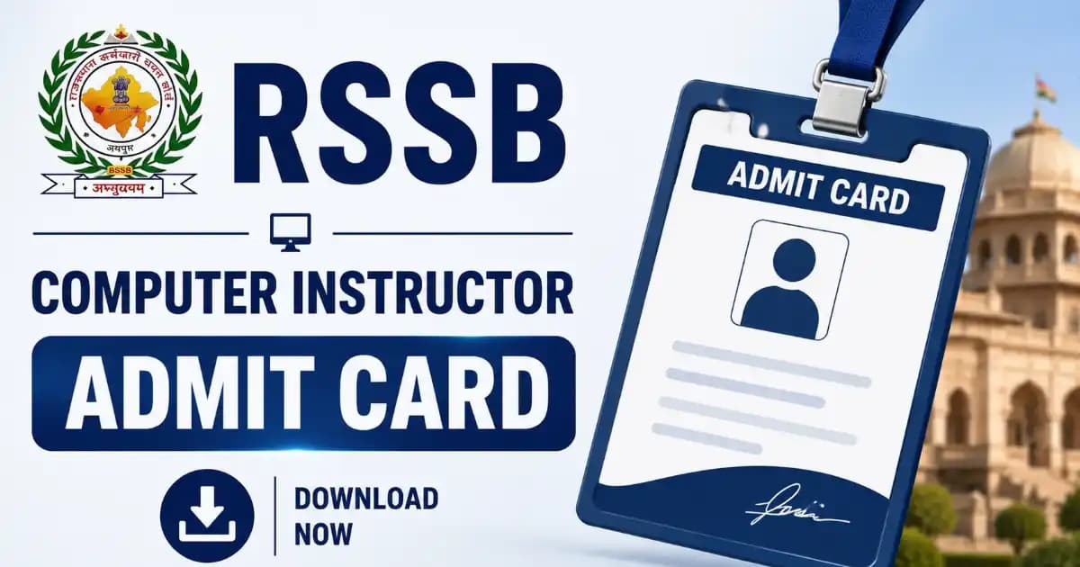 RSSB Computer Instructor Exam City Notice 2026 for 3951 Post