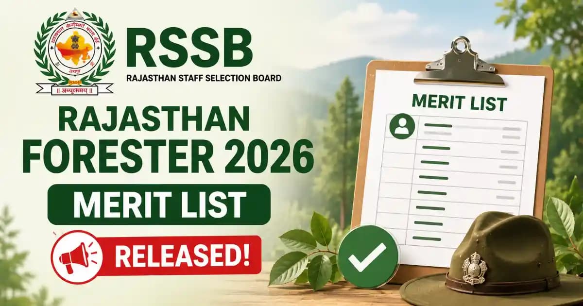 RSSB Forester Result 2026 PDF Out at rssb.rajasthan.gov.in, Check and Download Merit List & Cut Off Marks