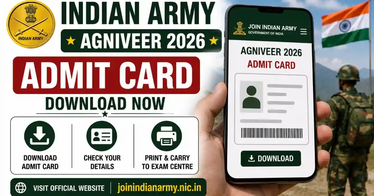 Indian Army Agniveer Admit Card 2026 Out – Download CEE Hall Ticket