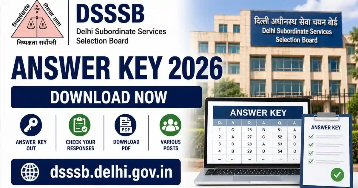 DSSSB Various Posts Answer Key 2026 Out – Download Response Sheet
