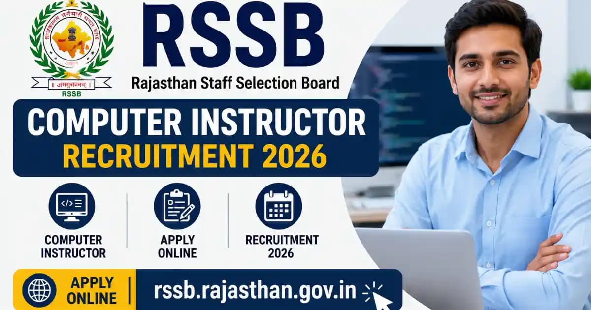 RSSB Rajasthan Computer Instructor Recruitment 2026 – Apply for 3951 Posts