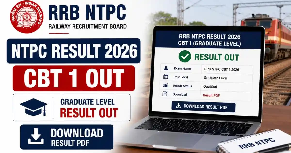 RRB NTPC Graduate Level Result 2026 Out – Download CEN 06/2025 Zone-Wise PDF & Cut Off Marks