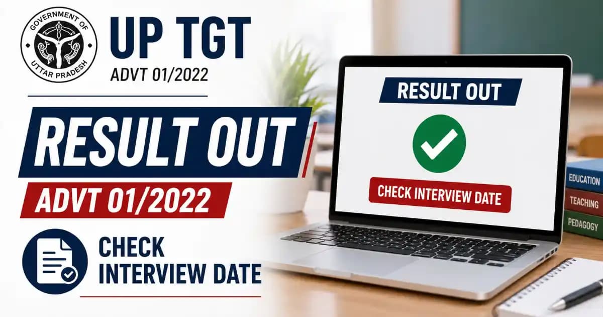UP TGT Result 2026 (Advt 01/2022) – Check Merit List & DV Schedule