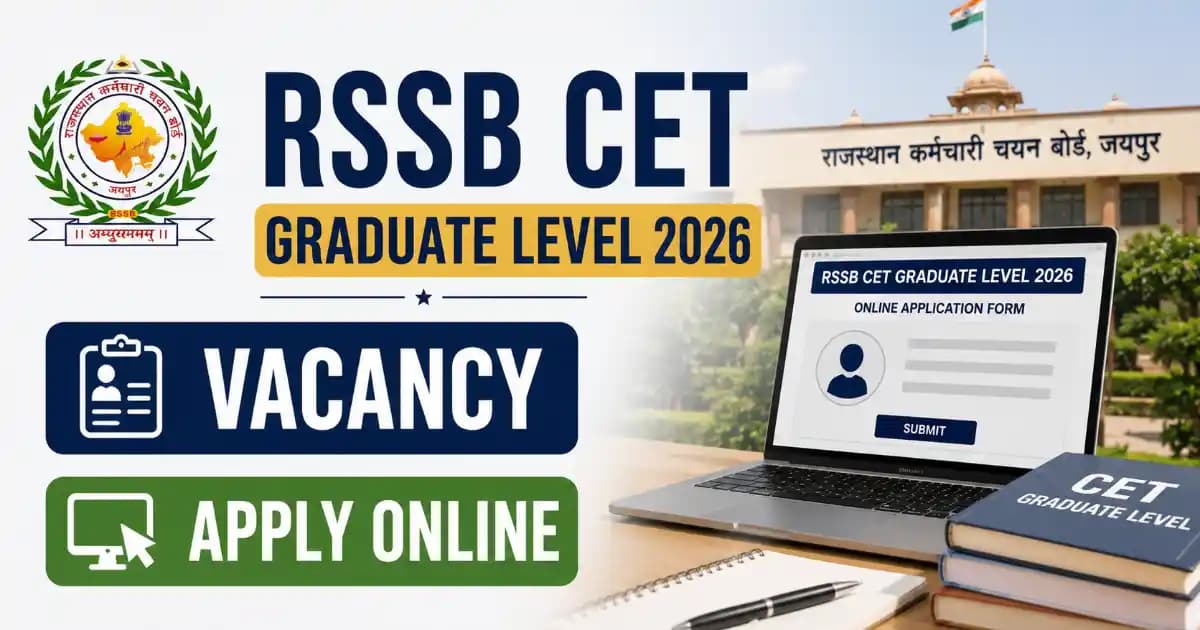Rajasthan RSSB CET Graduate Level Recruitment 2026 – Apply Online