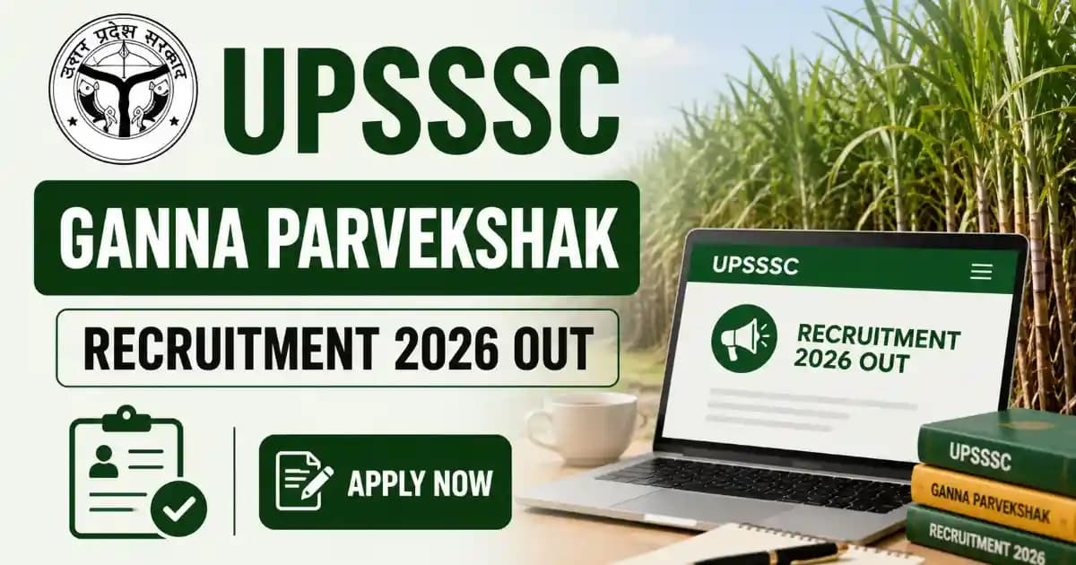 UPSSSC Cane Supervisor Recruitment 2026 – Apply Online for 1182 Posts