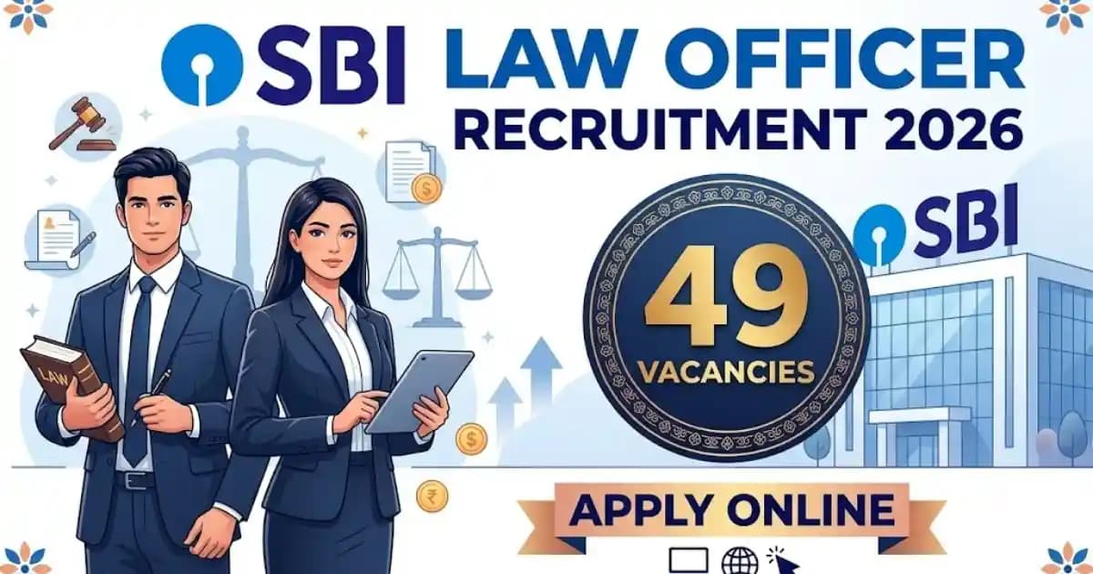 SBI Law Officer Recruitment 2026 SBI Assistant Manager & Deputy Manager Law Recruitment 2026
