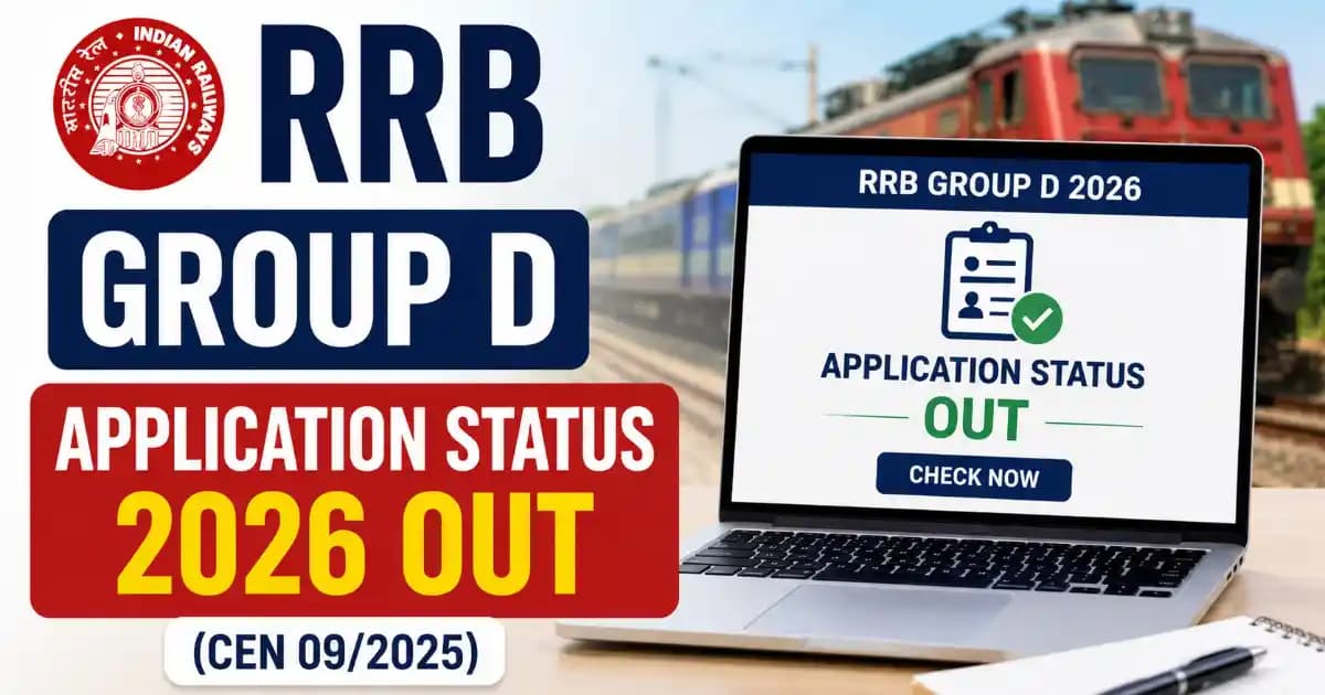 RRB Group D Application Status 2026 Out (CEN 09/2025) – Check Now