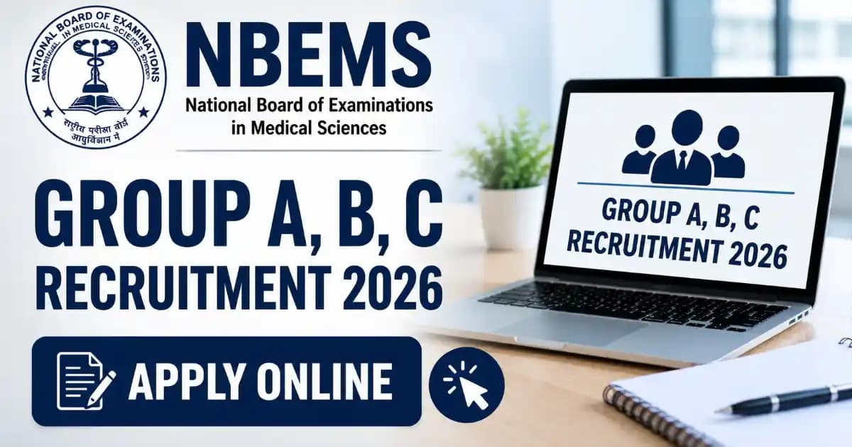 NBEMS Group A, B, C Various Post Recruitment 2026 – Apply Online for 53 Posts